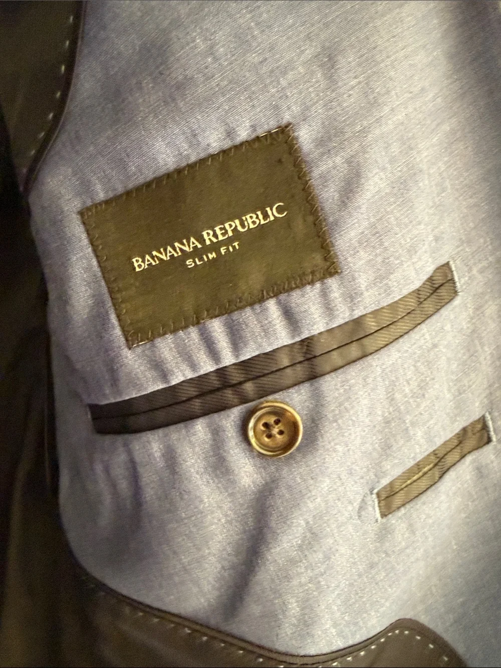 Banana Republic Men's Blue Two-Button Sport Coat